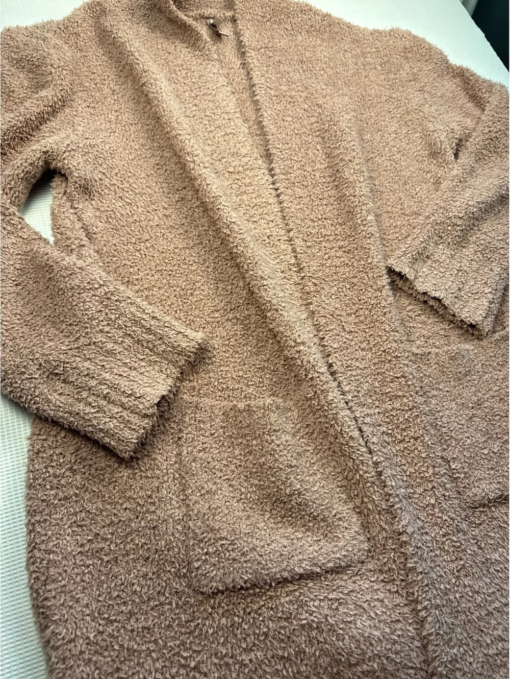 SKIMS Cozy Long Cardigan Sweater L/XL in Dusty Rose